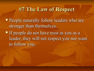 21 irrefutable laws of leadership john c maxwell