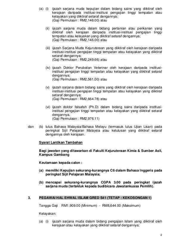 21 Kekosongan Jawatan Universiti Malaysia Pahang Ump