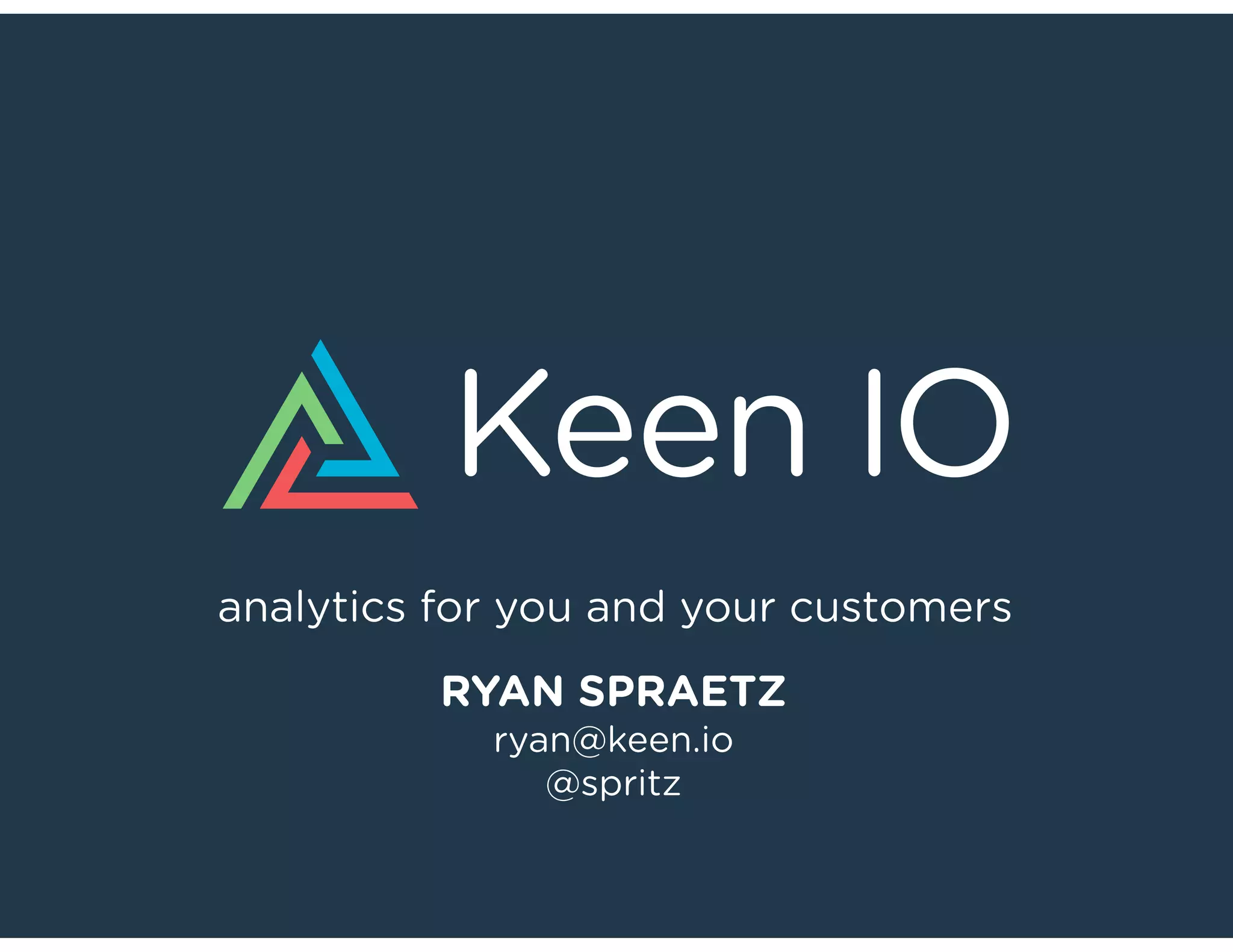 Keen IO Presents at Under the Radar 2013