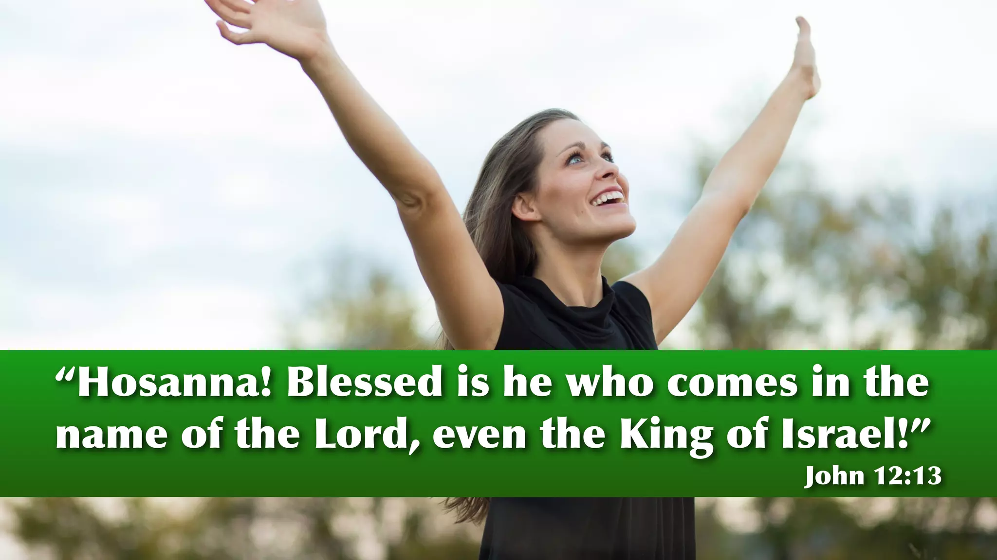 “Hosanna! Blessed is he who comes in the
name of the Lord, even the King of Israel!”
John 12:13
 