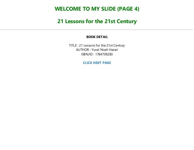 21 lessons for the 21st century pdf free download