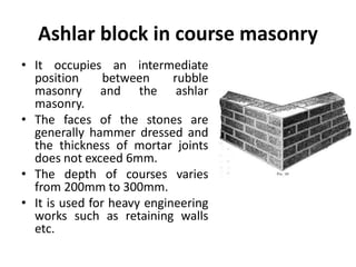 Brick masonry, stone masonry and its manufacturing | PDF