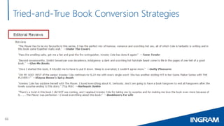 66
Tried-and-True Book Conversion Strategies
 