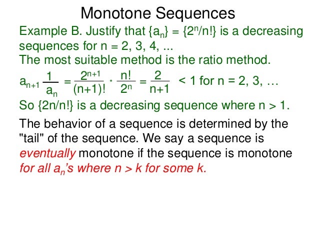 21 monotone sequences x