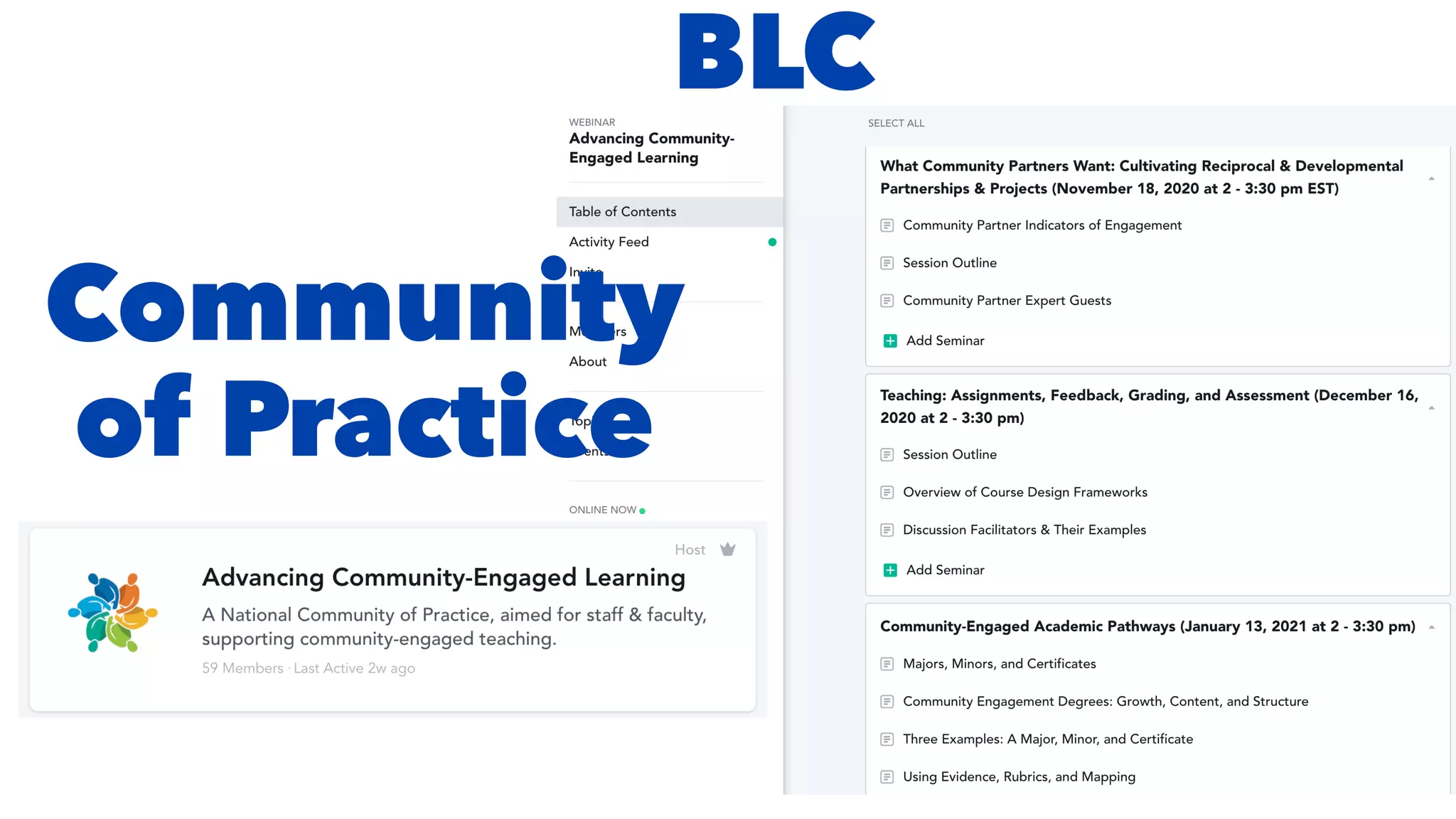 BLC
Community


of Practice
 