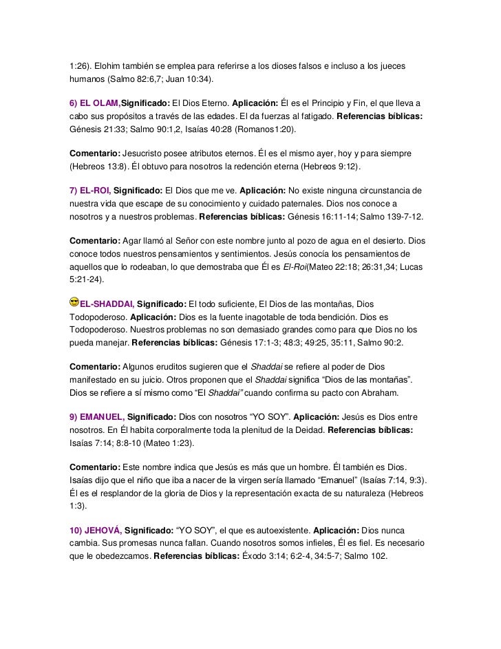 21 Nombres De Dios