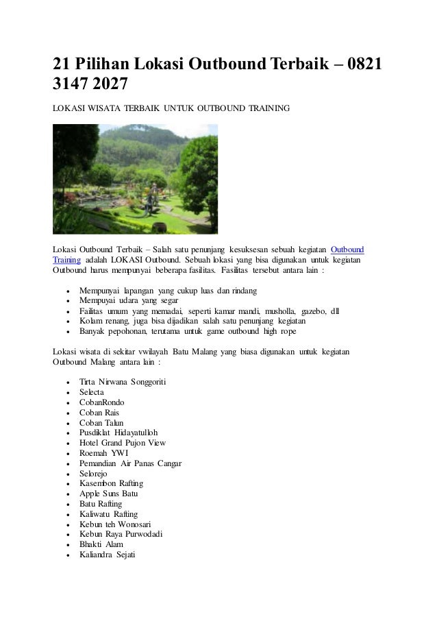 Lokasi Outbound Di Malang 082131472027 Www Outbound Malang Com Lokasi Outbound Di Malang 082131472027 Www Outbound Malang Com