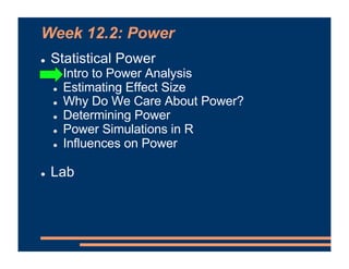 Mixed Effects Models - Power | PDF