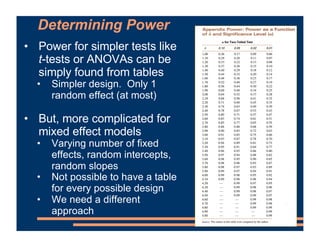 Mixed Effects Models - Power | PDF