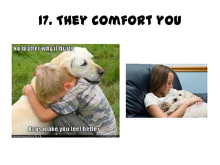 17. They comfort you
 