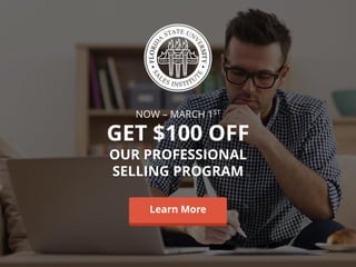 NOW – MAY 1ST
GET $100 OFF
OUR PROFESSIONAL
SELLING PROGRAM
Learn MoreLearn More
 
