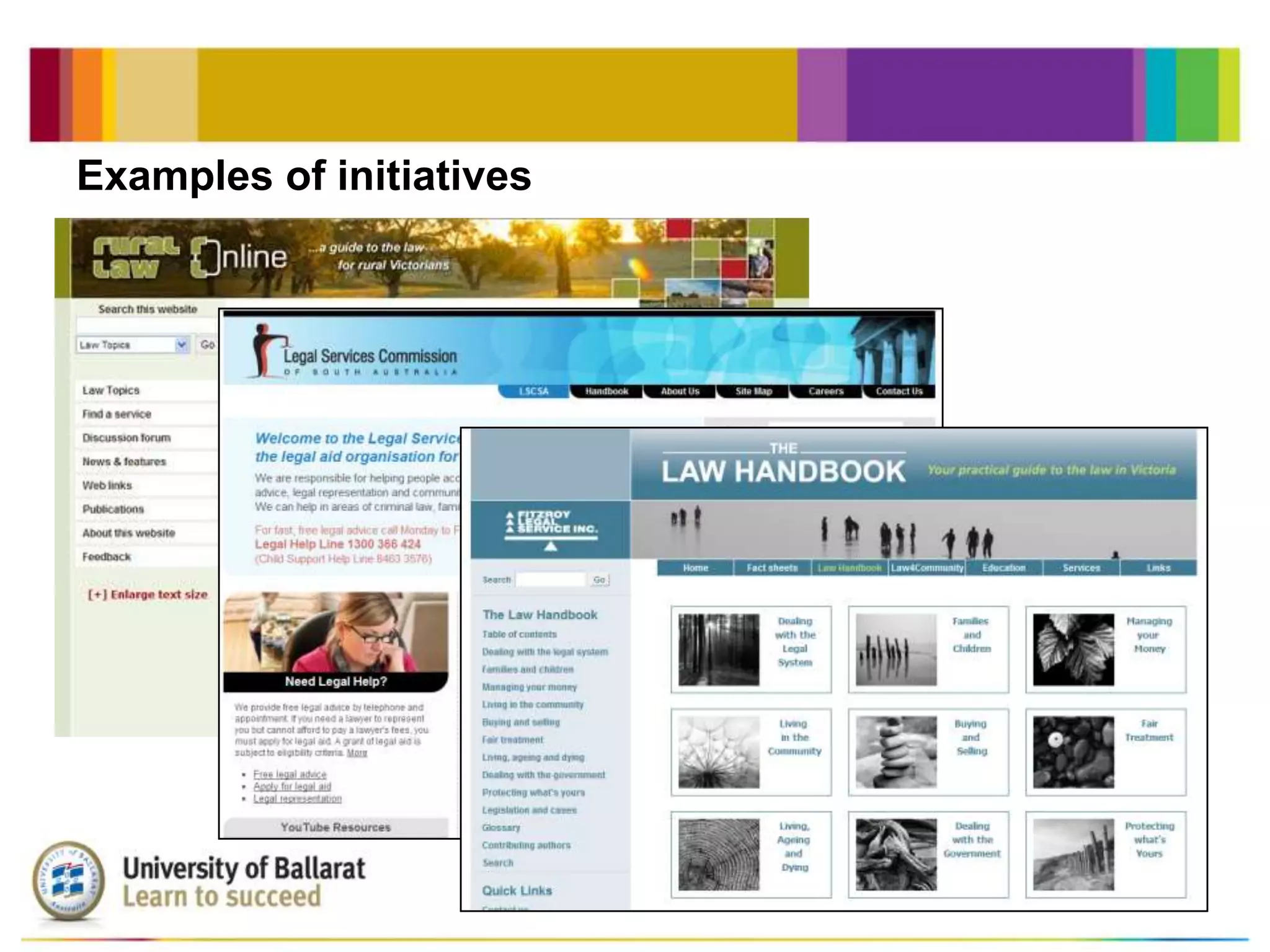 Examples of initiatives