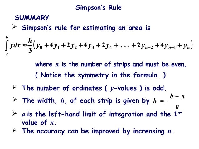 21 simpson's rule