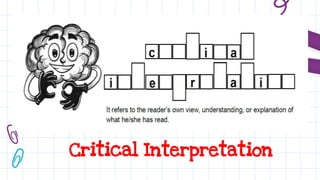Critical Interpretation
 