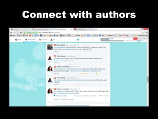 Connect with authors 
 