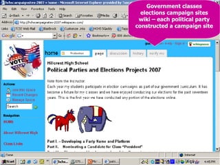 Government classes elections campaign sites wiki – each political party constructed a campaign site 