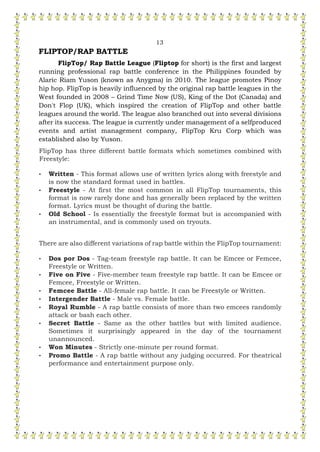 Literary Genres and their Elements, and Structures and Traditions from ...