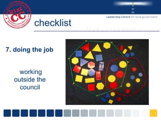 checklist 7. doing the job working outside the council 