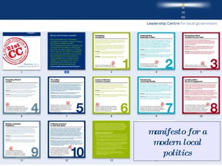 manifesto for a modern local politics 
