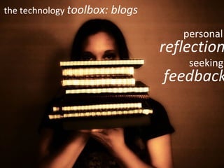 the technology  toolbox: blogs personal reflection seeking feedback 