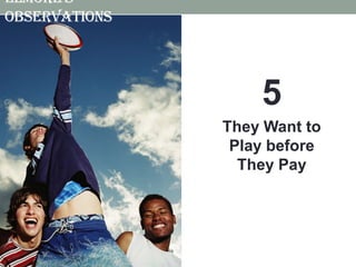 Elmore’s Observations5 They Want to Play before They Pay