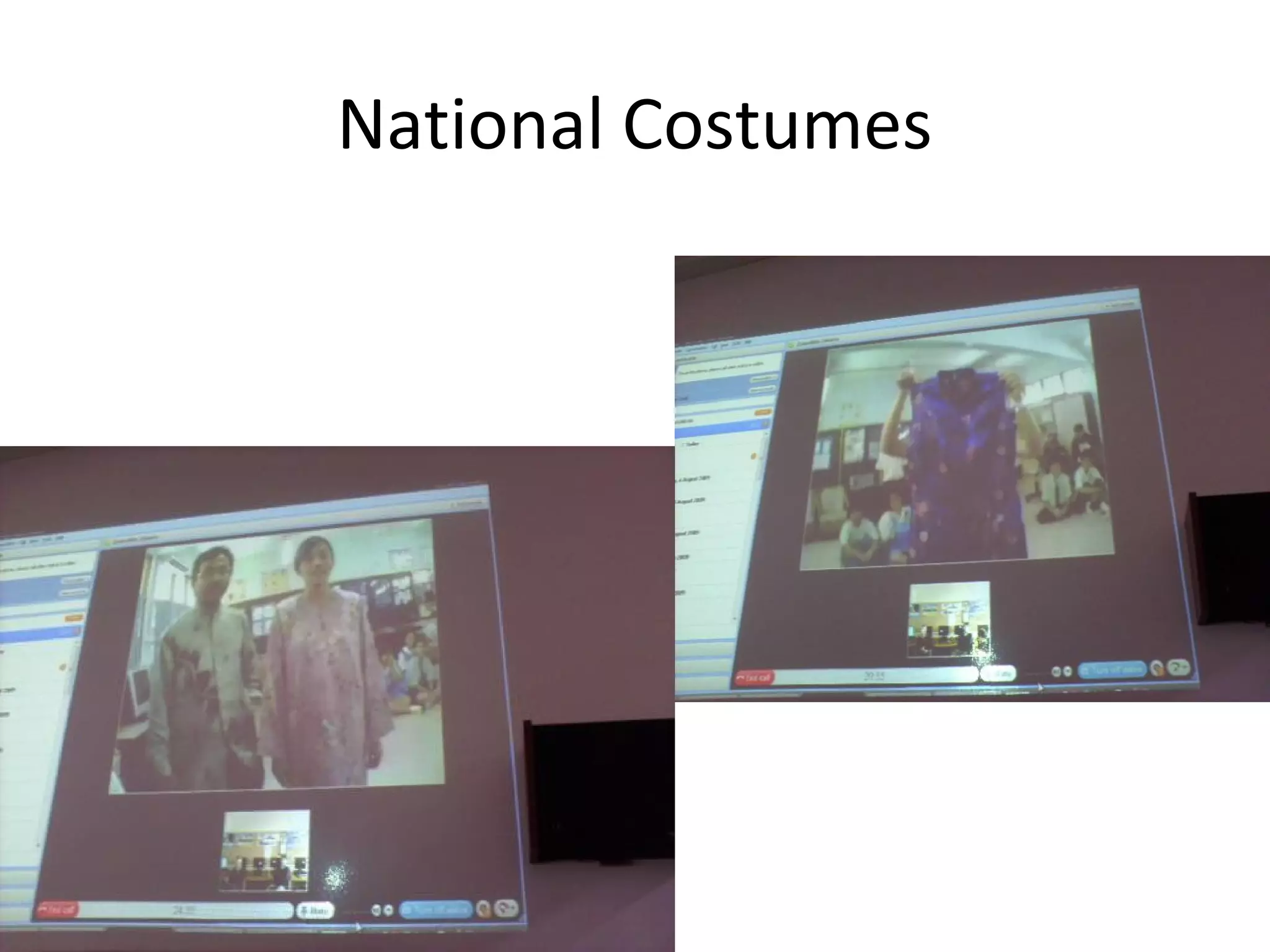 National Costumes
Students from Malaysia show national costumes
 