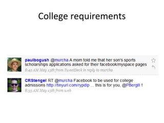 College requirements
 