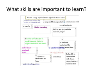 What skills are important to learn?
 