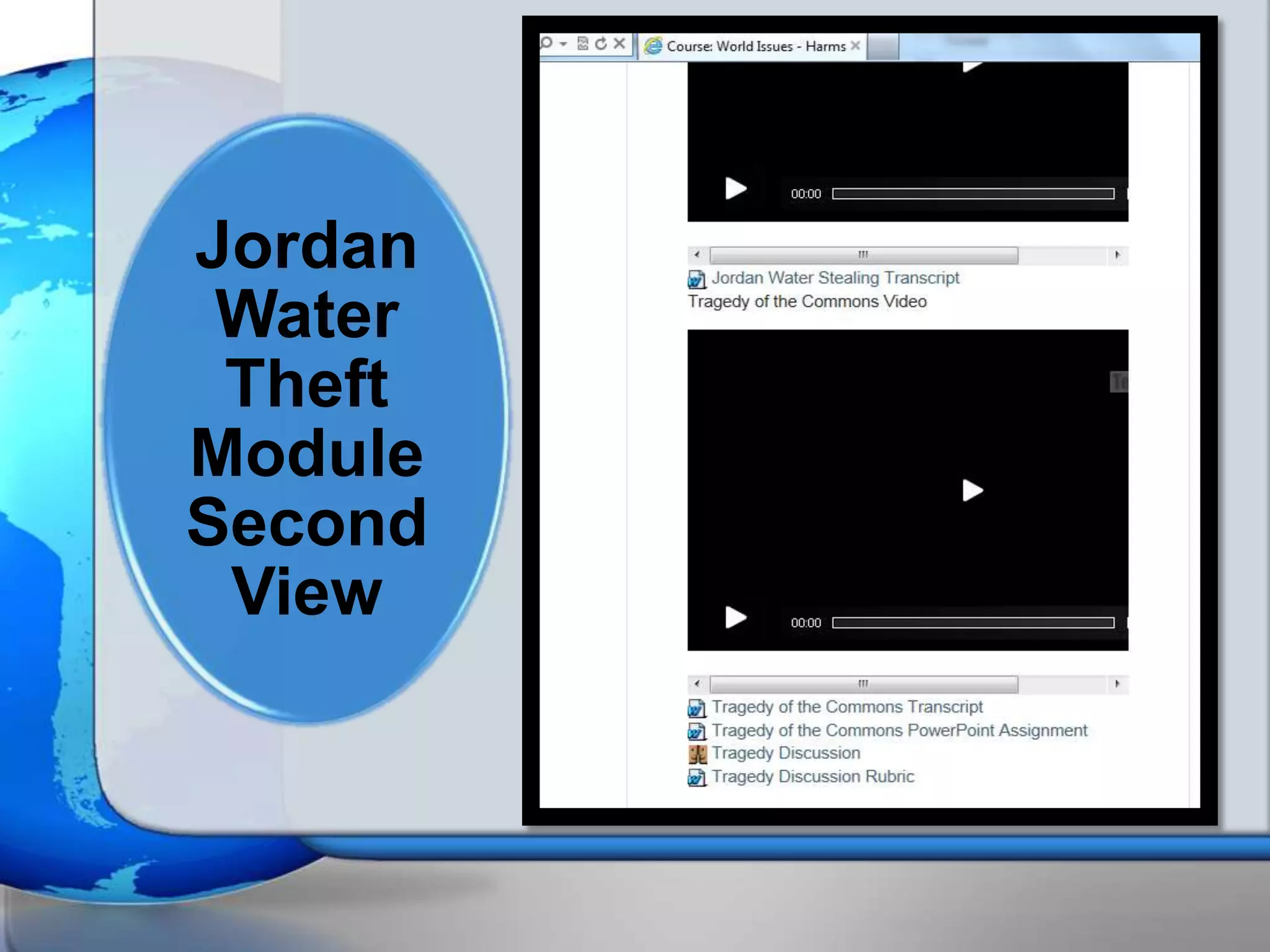 Jordan
 Water
 Theft
Module
Second
 View
 