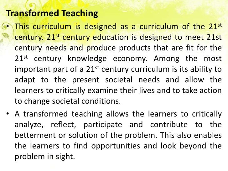 21st Century Curriculum Design