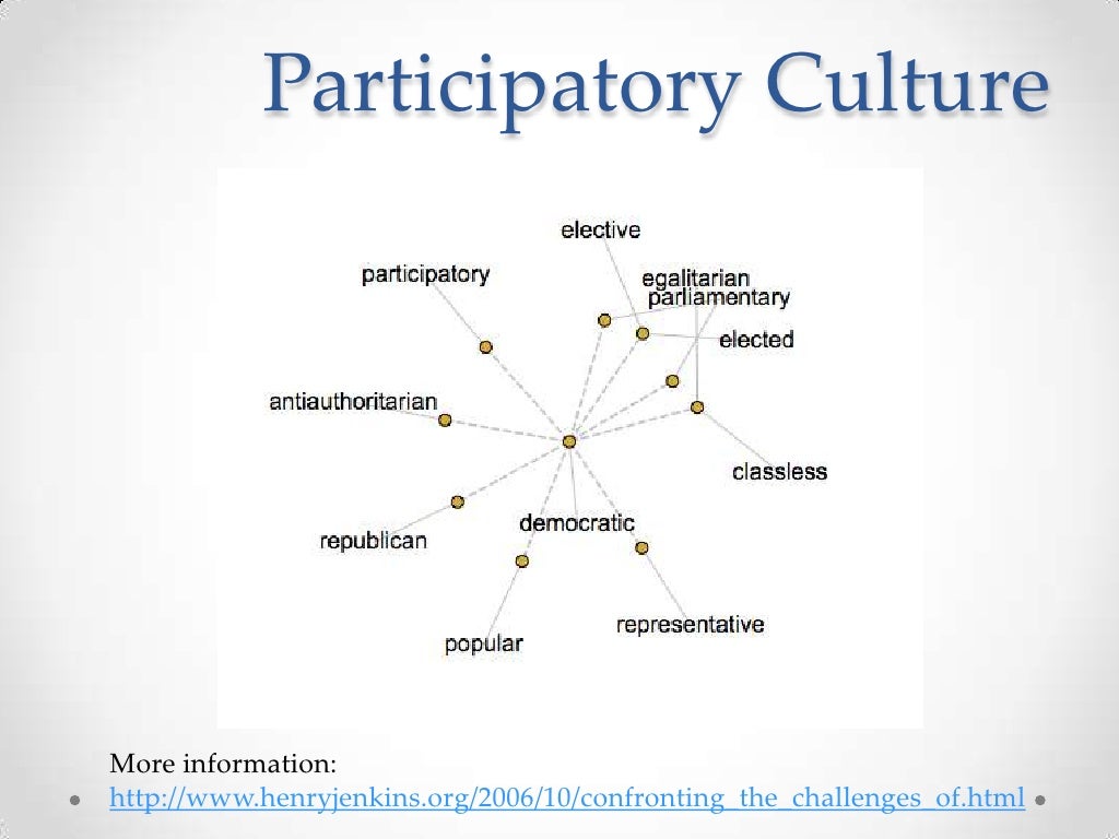 Participatory Culture More information http//www.henryjen…