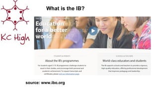 What is the IB?
source: www.ibo.org
 