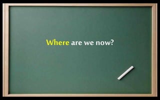 Where are we now?
 