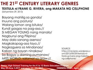 21st century literature from the philippines and the world | PDF