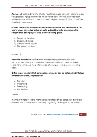 21st century managerial and leadership skills