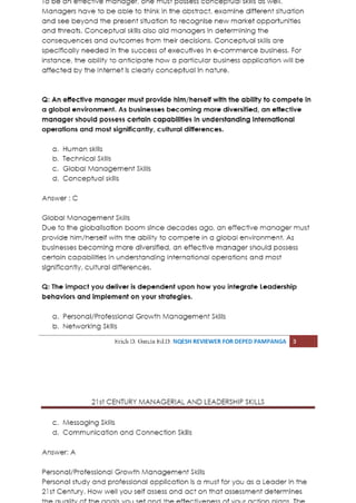 21st century managerial and leadership skills