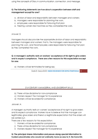 21st century managerial and leadership skills