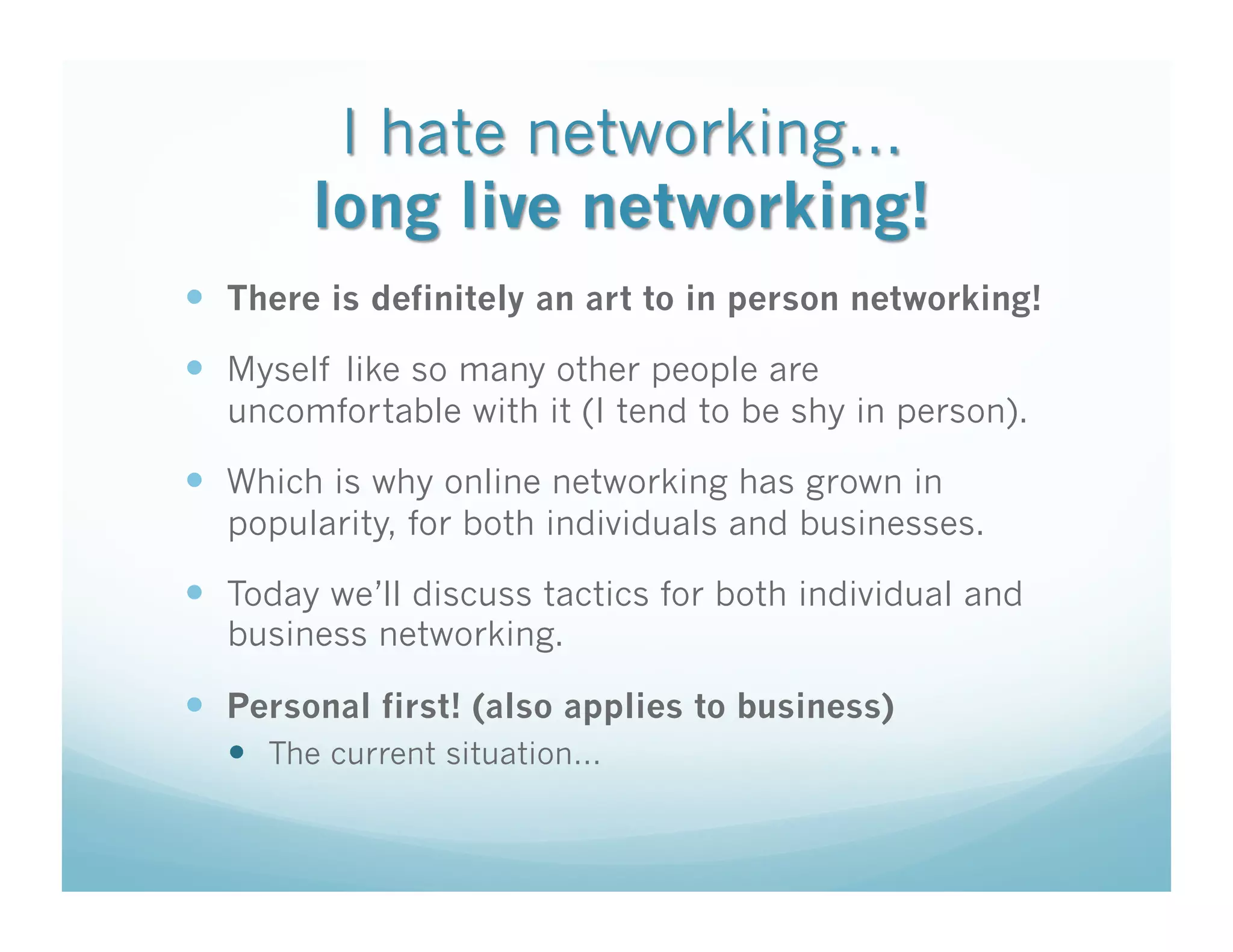 21st Century Networking via Linkedin