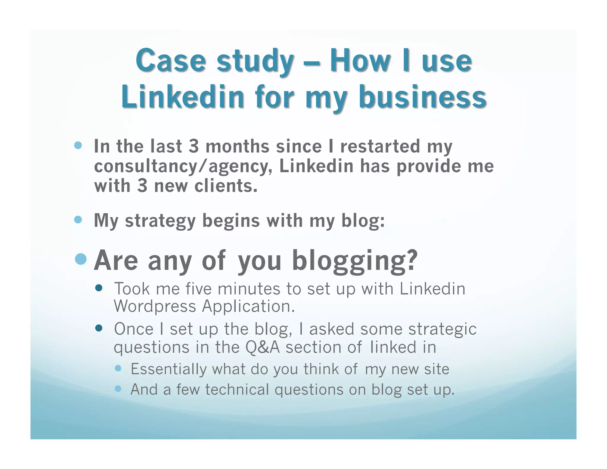 21st Century Networking via Linkedin