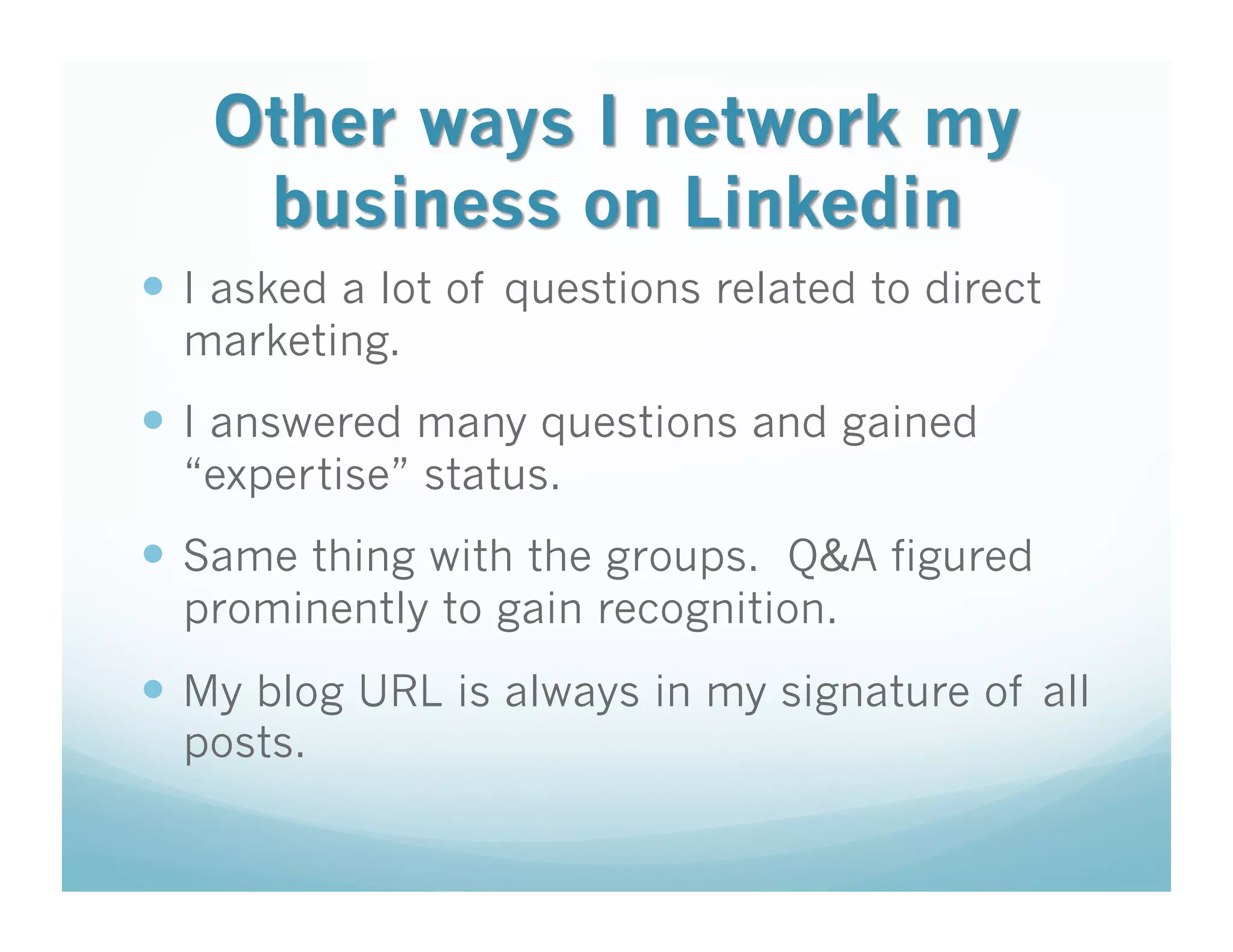 21st Century Networking via Linkedin