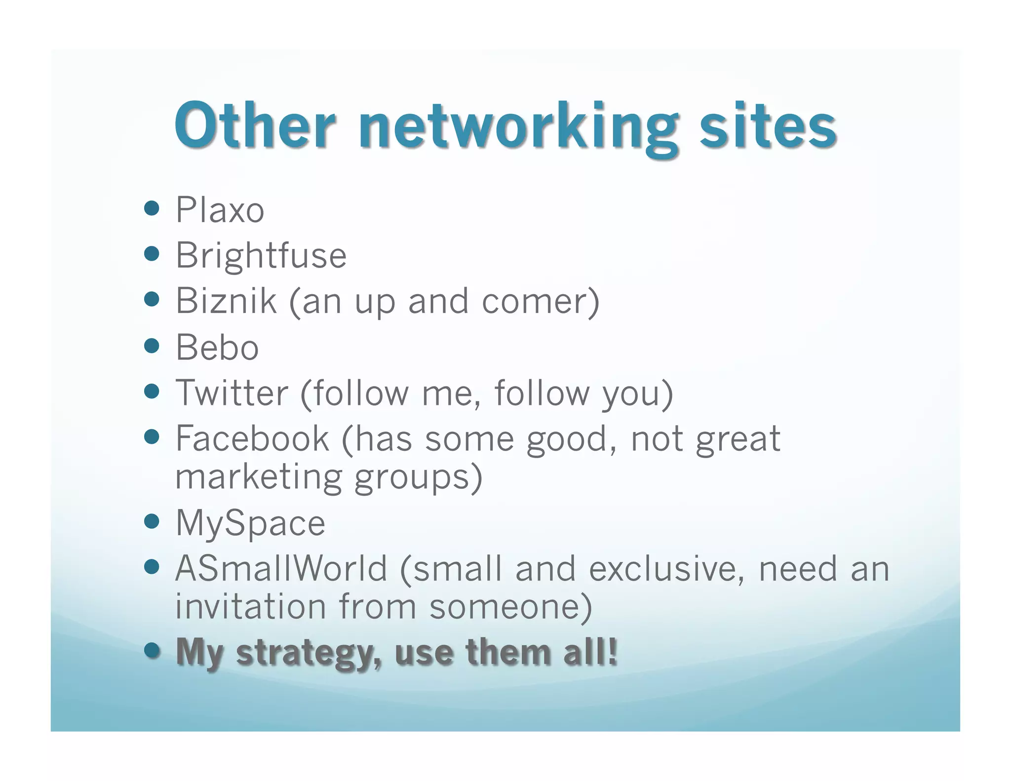 21st Century Networking via Linkedin