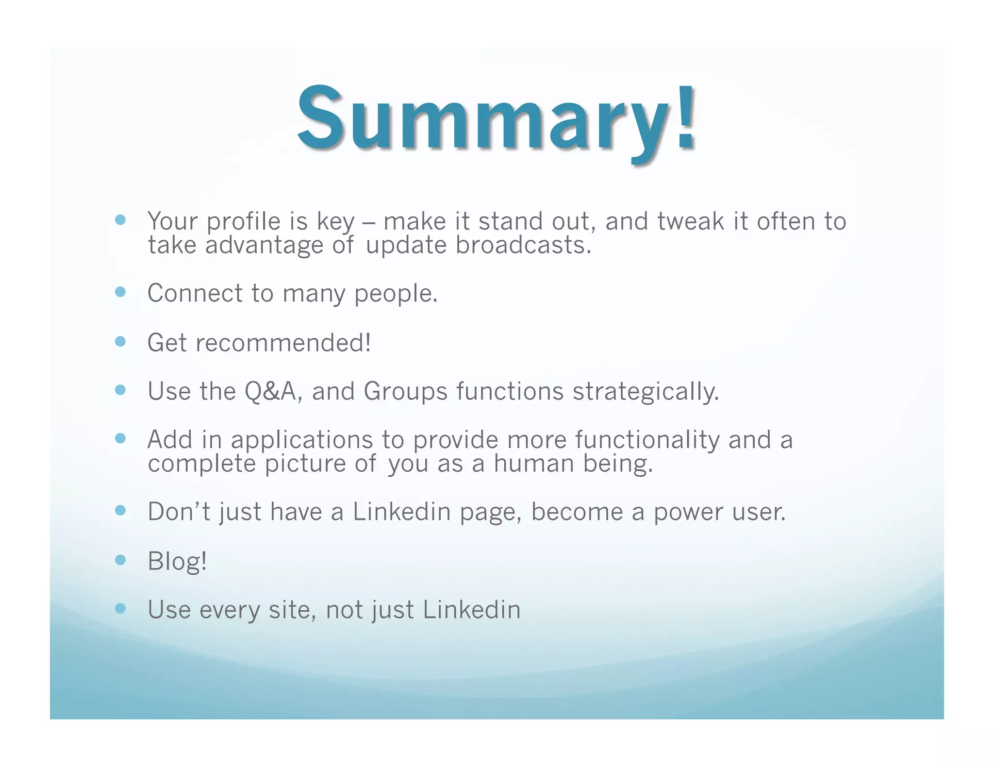 21st Century Networking via Linkedin