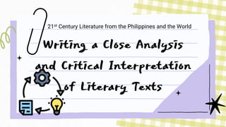 21st Century Literature from the Philippines and the World
 