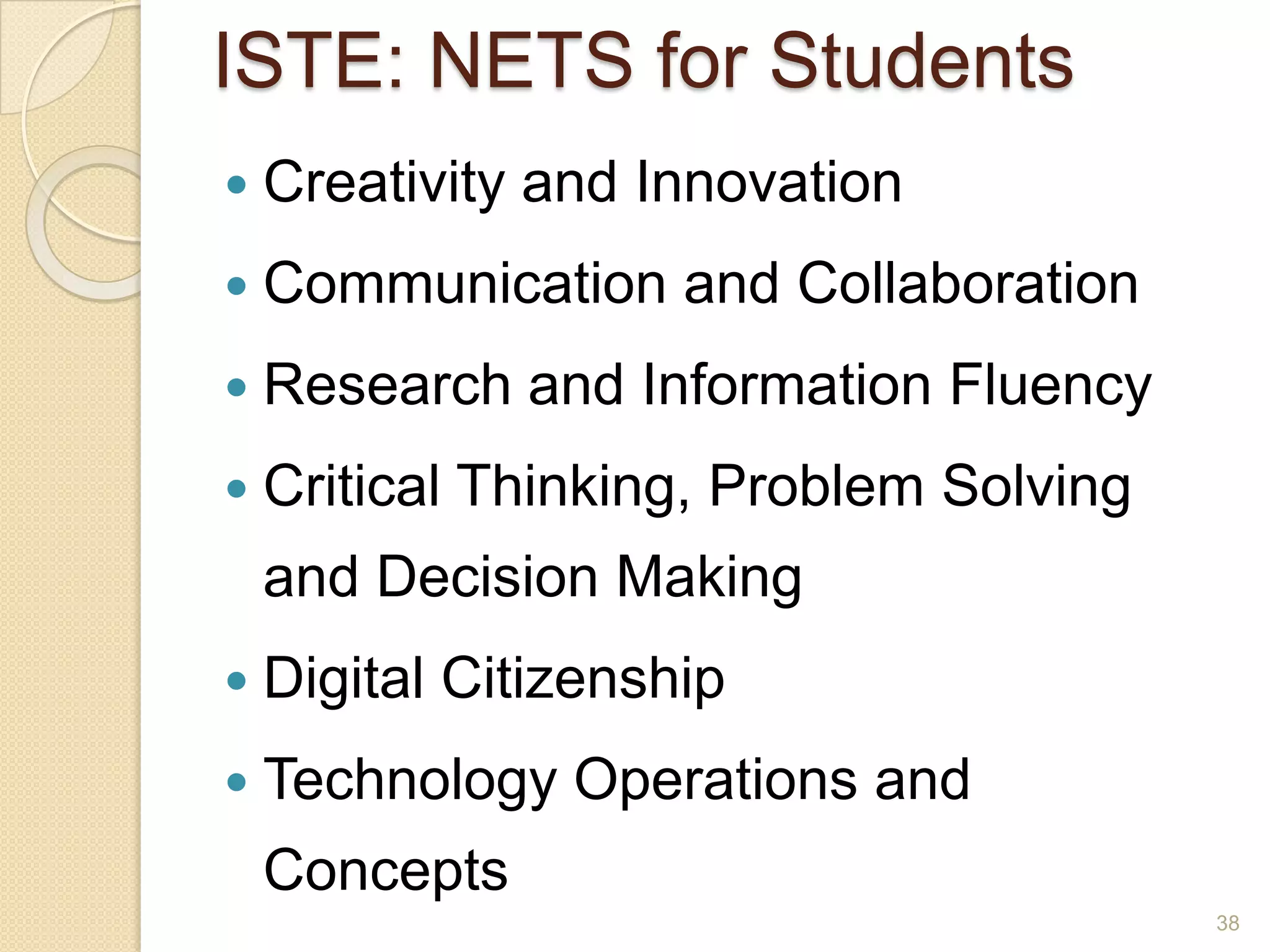 ISTE: NETS for Students27