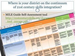 Key 21st Century Skills Initiatives1. Standards Review Process: Partnership for 21st Century Skills andAmerican Diploma Project2. WI Summit