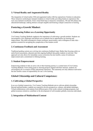 21st Century Teaching Methods Transforming Education | PDF