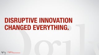 AGAIN.
DISRUPTIVE INNOVATION.
CHANGED EVERYTHING.
 
