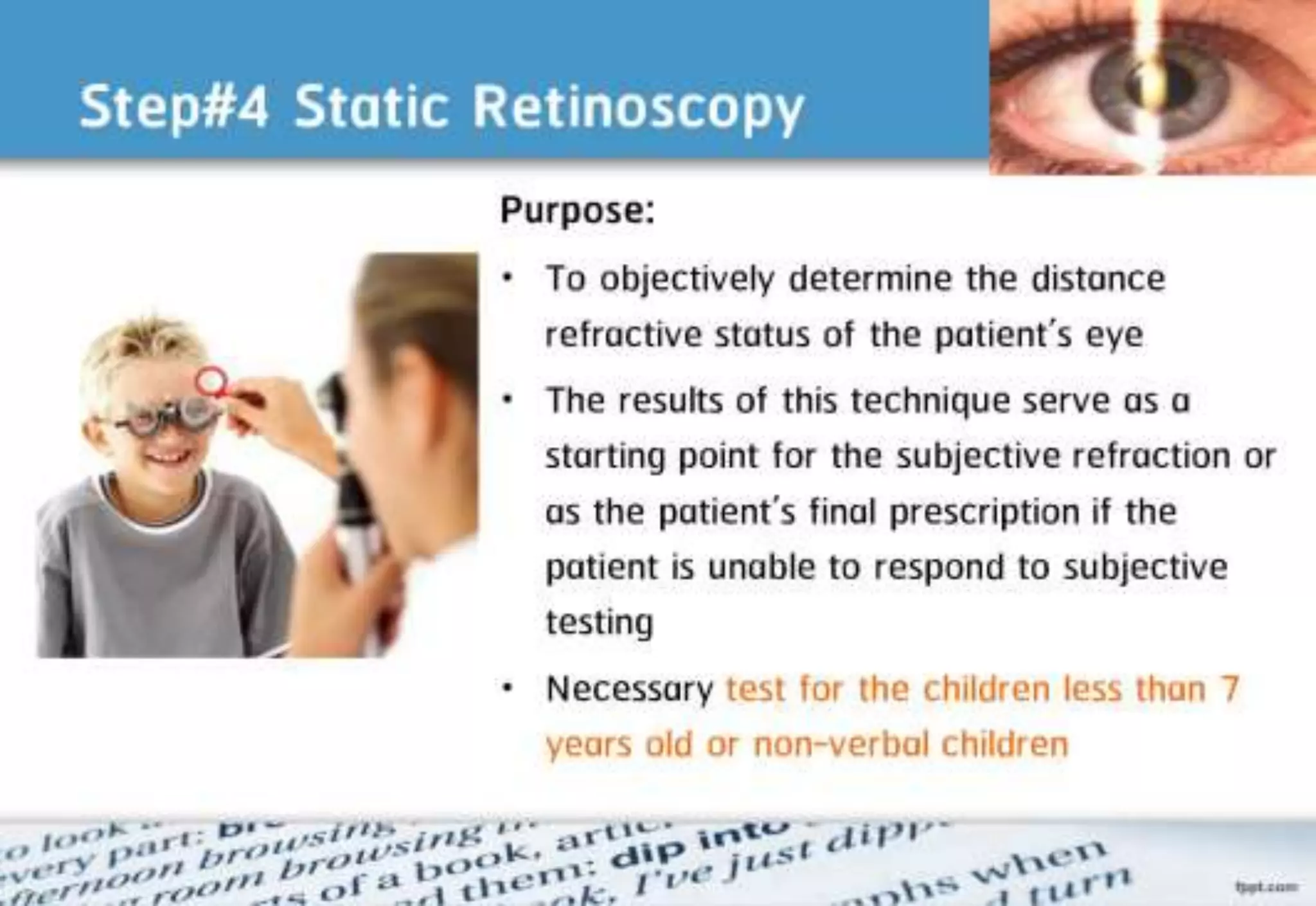 21 step-Diagnosis Procedure Refraction