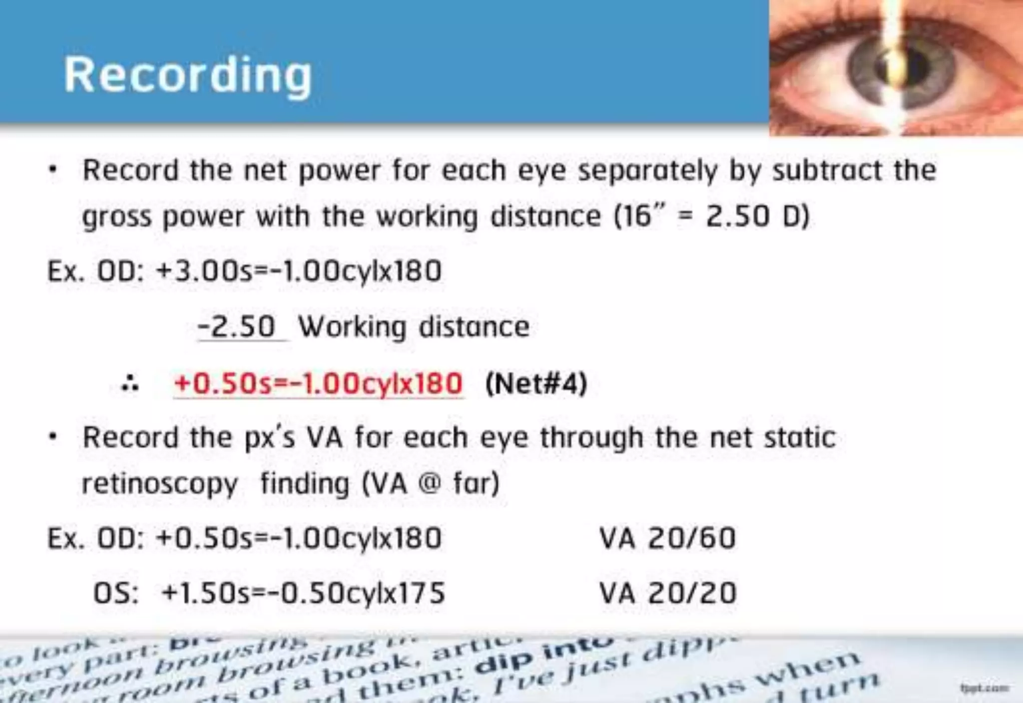 21 step-Diagnosis Procedure Refraction