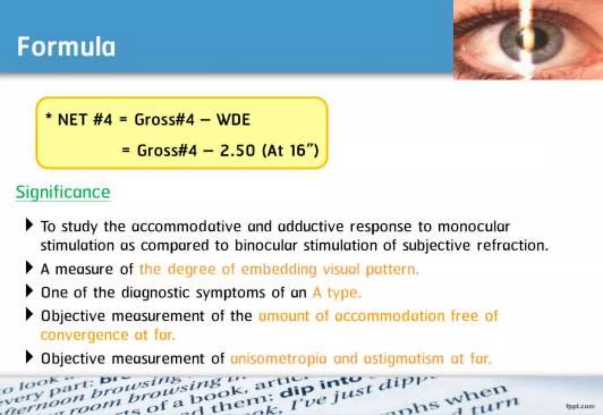 21 step-Diagnosis Procedure Refraction